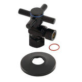 Concord 1/2-Inch FIP x 3/8-Inch O.D. Comp Quarter-Turn Angle Shut-Off Valve with Flange