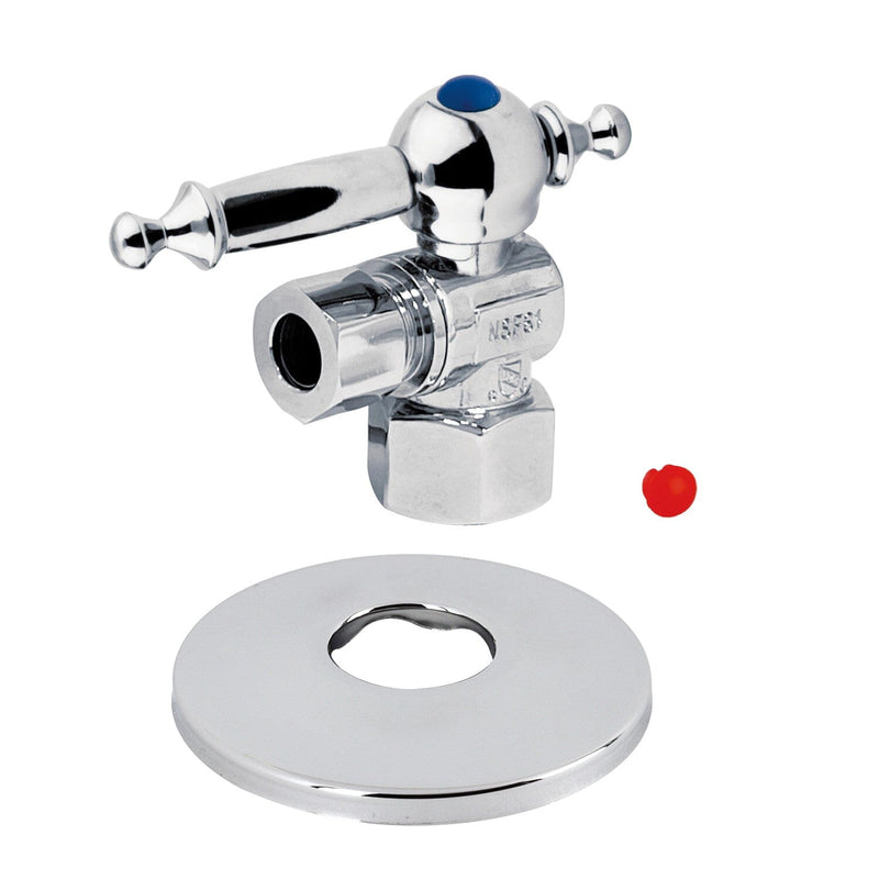 1/2-Inch FIP x 3/8-Inch O.D. Comp Quarter-Turn Angle Shut-Off Valve with Flange