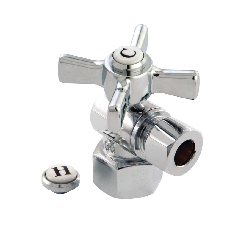 Millennium 1/2-Inch FIP x 3/8-Inch O.D. Comp Quarter-Turn Angle Shut-Off Valve