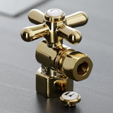 Vintage 1/2-Inch FIP x 3/8-Inch O.D. Comp Quarter-Turn Angle Shut-Off Valve