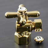 Vintage 1/2-Inch FIP x 3/8-Inch O.D. Comp Quarter-Turn Angle Shut-Off Valve