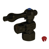 Vintage 1/2-Inch FIP x 3/8-Inch O.D. Comp Quarter-Turn Angle Shut-Off Valve
