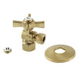 Millennium 1/2-Inch FIP x 3/8-Inch O.D. Comp Quarter-Turn Angle Shut-Off Valve with Flange