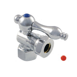 Vintage 1/2-Inch FIP x 1/2-Inch or 7/16-Inch Slip Joint Quarter-Turn Angle Shut-Off Valve
