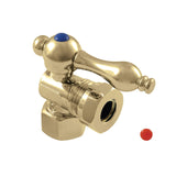 Vintage 1/2-Inch FIP x 1/2-Inch or 7/16-Inch Slip Joint Quarter-Turn Angle Shut-Off Valve