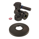 1/2-Inch FIP x 1/2-Inch or 7/16-Inch Slip Joint Quarter-Turn Angle Shut-Off Valve with Flange