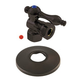 1/2-Inch FIP x 1/2-Inch or 7/16-Inch Slip Joint Quarter-Turn Angle Shut-Off Valve with Flange