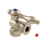 Vintage 1/2-Inch FIP x 1/2-Inch or 7/16-Inch Slip Joint Quarter-Turn Angle Shut-Off Valve