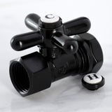 Vintage 1/2-Inch FIP x 1/2-Inch or 7/16-Inch Slip Joint Quarter-Turn Straight Shut-Off Valve
