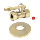 1/2-Inch FIP x 1/2-Inch or 7/16-Inch Slip Joint Quarter-Turn Straight Shut-Off Valve with Flange