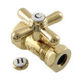 Vintage 1/2-Inch FIP x 1/2-Inch or 7/16-Inch Slip Joint Quarter-Turn Straight Shut-Off Valve