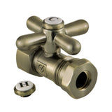 Vintage 1/2-Inch FIP x 1/2-Inch or 7/16-Inch Slip Joint Quarter-Turn Straight Shut-Off Valve