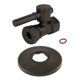 1/2-Inch FIP x 1/2-Inch or 7/16-Inch Slip Joint Quarter-Turn Straight Shut-Off Valve with Flange