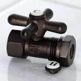 Vintage 1/2-Inch FIP x 1/2-Inch or 7/16-Inch Slip Joint Quarter-Turn Straight Shut-Off Valve