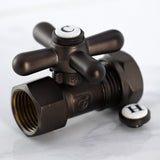 Vintage 1/2-Inch FIP x 1/2-Inch or 7/16-Inch Slip Joint Quarter-Turn Straight Shut-Off Valve