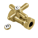 Vintage 1/2-Inch FIP x 1/2-Inch or 7/16-Inch Slip Joint Quarter-Turn Straight Shut-Off Valve