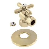 1/2-Inch FIP X 1/2-Inch OD Comp Quarter-Turn Angle Stop Valve with Flange