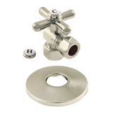1/2-Inch FIP x 1/2-Inch O.D. Comp Quarter-Turn Angle Shut-Off Valve with Flange