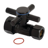 Concord 5/8-Inch O.D. Comp x 1/2-Inch O.D. Comp Quarter-Turn Straight Shut-Off Valve