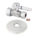 5/8-Inch O.D. Comp x 1/2-Inch O.D. Comp Quarter-Turn Straight Shut-Off Valve with Flange