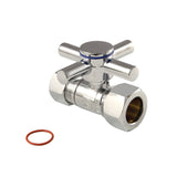 Concord 5/8-Inch O.D. Comp x 1/2-Inch O.D. Comp Quarter-Turn Straight Shut-Off Valve
