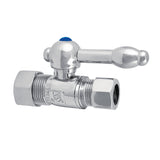 Vintage 5/8-Inch O.D. Comp x 1/2-Inch O.D. Comp Quarter-Turn Straight Shut-Off Valve