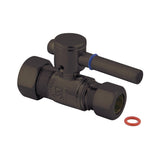 Concord 5/8-Inch O.D. Comp x 1/2-Inch O.D. Comp Quarter-Turn Straight Shut-Off Valve