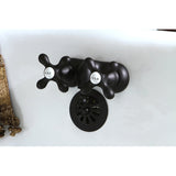 Vintage Two-Handle 2-Hole Tub Wall Mount Clawfoot Tub Faucet