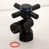 Concord 5/8-Inch O.D. Comp x 3/8-Inch O.D. Comp Quarter-Turn Angle Shut-Off Valve