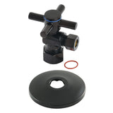 5/8-Inch O.D. Comp x 3/8-Inch O.D. Comp Quarter-Turn Angle Shut-Off Valve with Flange