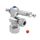 Vintage 5/8-Inch O.D. Comp x 3/8-Inch O.D. Comp Quarter-Turn Angle Shut-Off Valve