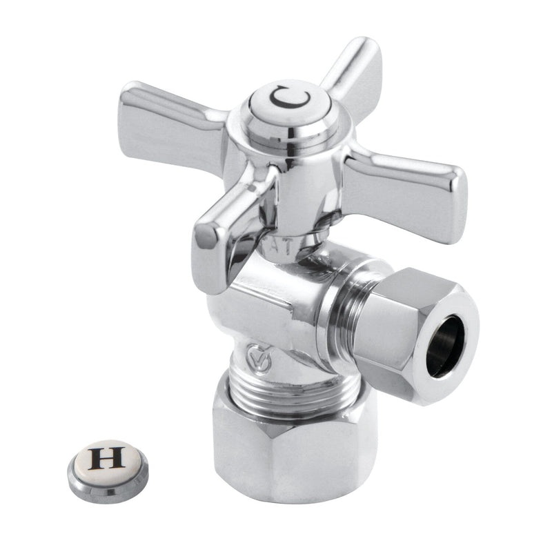 Millennium 5/8-Inch O.D. Comp x 3/8-Inch O.D. Comp Quarter-Turn Angle Shut-Off Valve