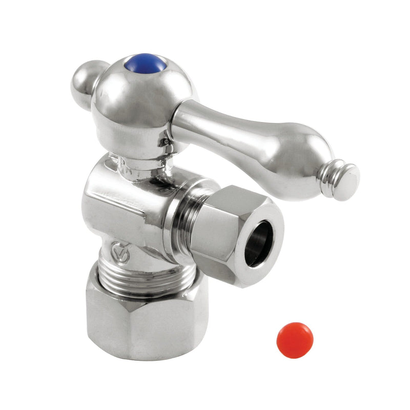 Vintage 5/8-Inch O.D. Comp x 3/8-Inch O.D. Comp Quarter-Turn Angle Shut-Off Valve