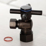 Concord 5/8-Inch O.D. Comp x 3/8-Inch O.D. Comp Quarter-Turn Angle Shut-Off Valve