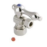 Vintage 5/8-Inch O.D. Comp x 3/8-Inch O.D. Comp Quarter-Turn Angle Shut-Off Valve
