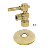 5/8-Inch O.D. Comp x 3/8-Inch O.D. Comp Quarter-Turn Angle Shut-Off Valve with Flange