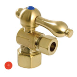 Vintage 5/8-Inch O.D. Comp x 3/8-Inch O.D. Comp Quarter-Turn Angle Shut-Off Valve