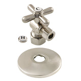 5/8-Inch O.D. Comp x 3/8-Inch O.D. Comp Quarter-Turn Angle Shut-Off Valve with Flange