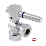 Fauceture 5/8-Inch O.D. Comp x 1/2-Inch or 7/16-Inch Slip Joint Quarter-Turn Angle Shut-Off Valve