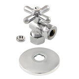 5/8-Inch O.D. Comp x 1/2-Inch or 7/16-Inch Slip Joint Quarter-Turn Angle Shut-Off Valve with Flange