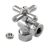 Vintage 5/8-Inch O.D. Comp x 1/2-Inch or 7/16-Inch Slip Joint Quarter-Turn Angle Shut-Off Valve