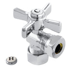 Millennium 5/8-Inch O.D. Comp x 1/2-Inch or 7/16-Inch Slip Joint Quarter-Turn Angle Shut-Off Valve