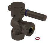 Fauceture 5/8-Inch O.D. Comp x 1/2-Inch or 7/16-Inch Slip Joint Quarter-Turn Angle Shut-Off Valve