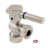 Fauceture 5/8-Inch O.D. Comp x 1/2-Inch or 7/16-Inch Slip Joint Quarter-Turn Angle Shut-Off Valve