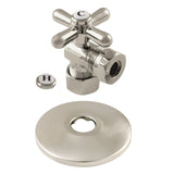 5/8-Inch O.D. Comp x 1/2-Inch or 7/16-Inch Slip Joint Quarter-Turn Angle Shut-Off Valve with Flange