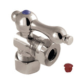 Vintage 5/8-Inch O.D. Comp x 1/2-Inch or 7/16-Inch Slip Joint Quarter-Turn Angle Shut-Off Valve