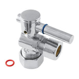 Fauceture 5/8-Inch O.D. Comp x 1/2-Inch O.D. Comp Quarter-Turn Angle Shut-Off Valve