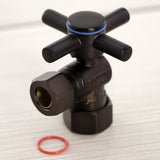 Concord 5/8-Inch O.D. Comp x 1/2-Inch O.D. Comp Quarter-Turn Angle Shut-Off Valve
