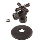 5/8-Inch O.D. Comp x 1/2-Inch O.D. Comp Quarter-Turn Angle Shut-Off Valve with Flange
