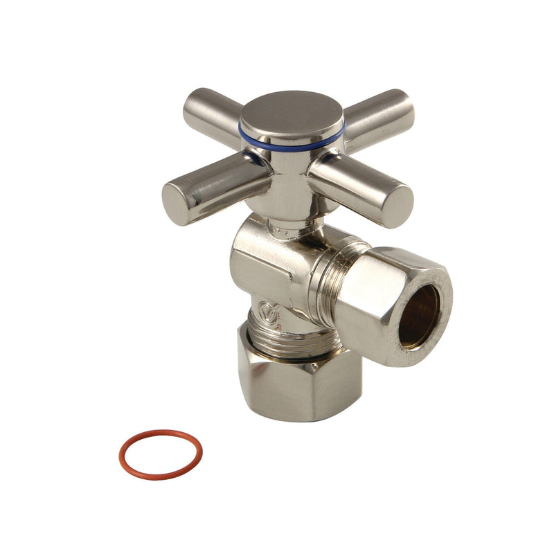 Concord 5/8-Inch O.D. Comp x 1/2-Inch O.D. Comp Quarter-Turn Angle Shut-Off Valve